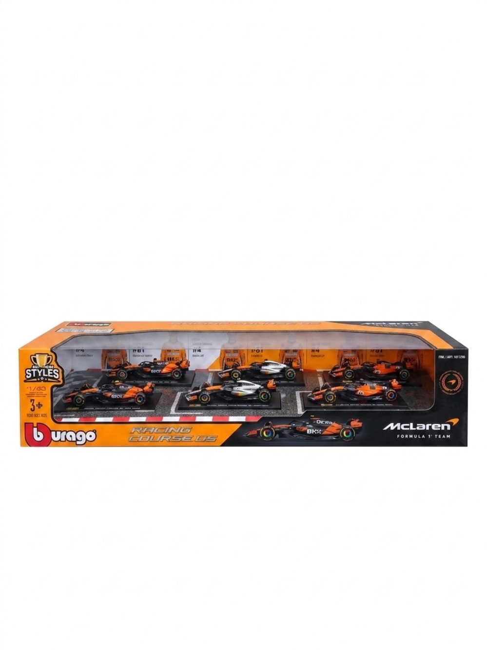 Bburago 1:43 McLaren F1 Set 6 Cars Lando Norris Oscar Piastri Special Editions